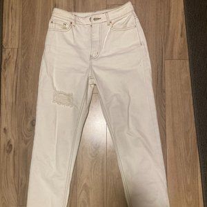 White; Beige Carpenter BDG Jeans